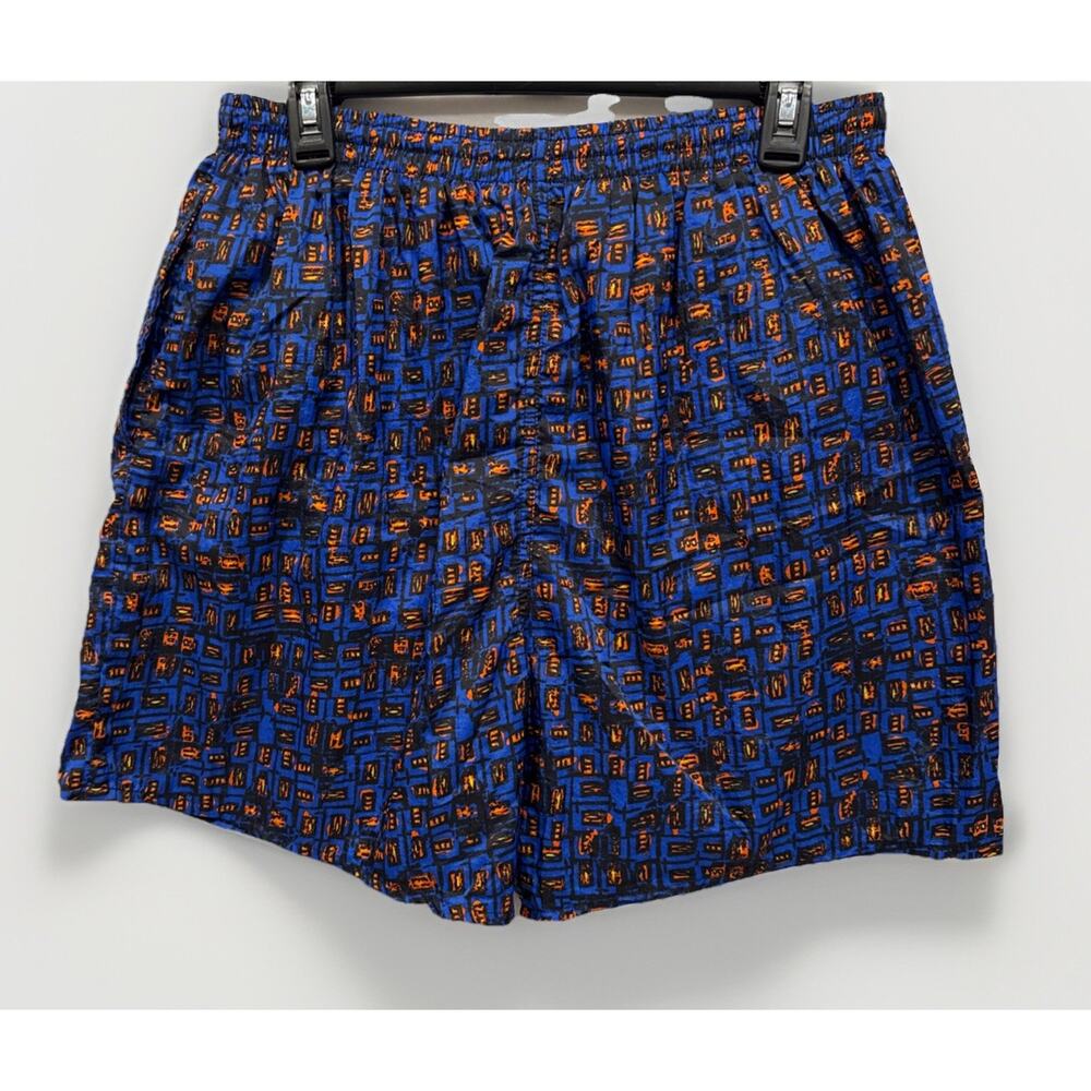 Nike Vintage 90s Abstract Art Multicolor Nylon Swoosh Shorts Mens Size XL - Picture 5 of 8